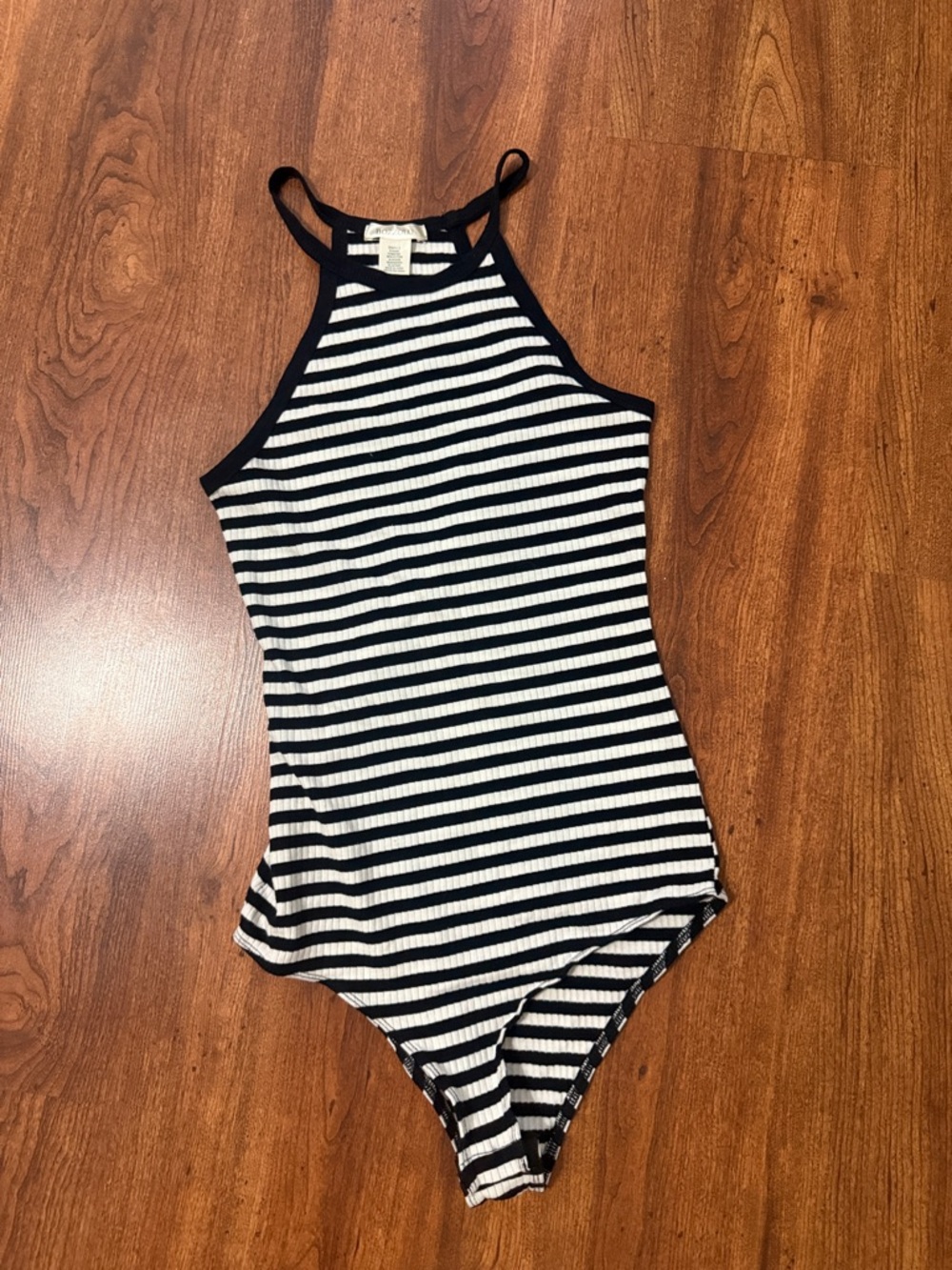 Black and White Striped Kids One-Piece Tank Bodysuit